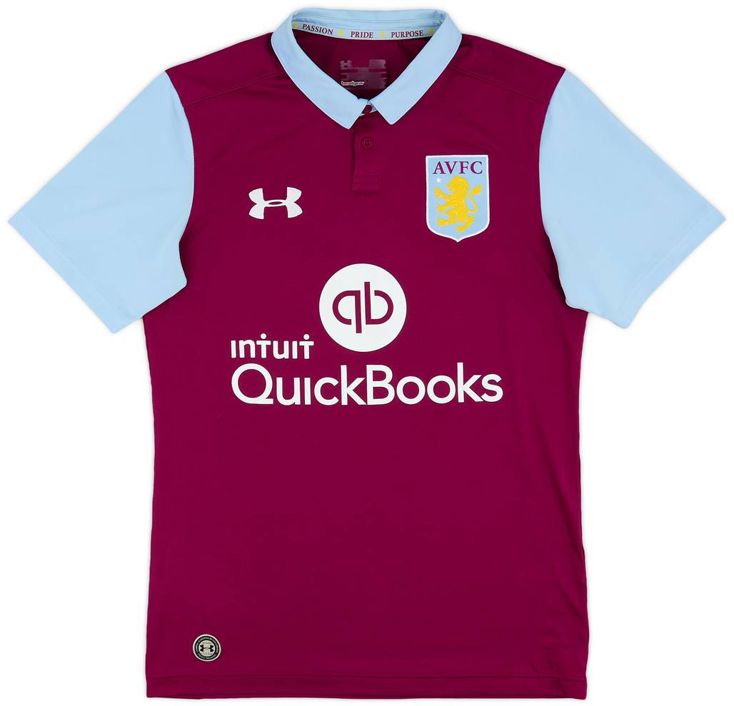 2016-17 Aston Villa Home Shirt - 8/10 - (S)