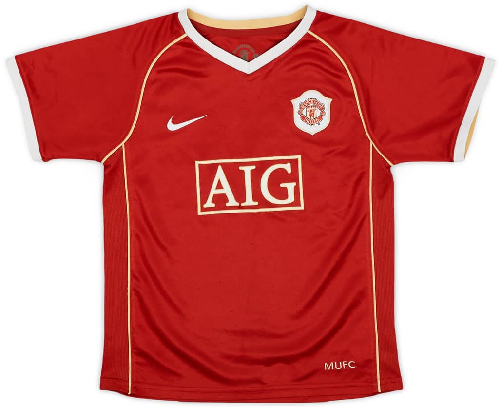 2006-07 Manchester United Home Shirt - 9/10 - (6-7 Years)