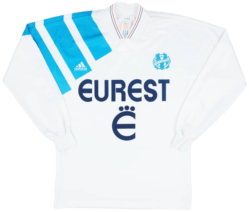 1993-94 Olympique Marseille Home L/S Shirt - 8/10 - (S)