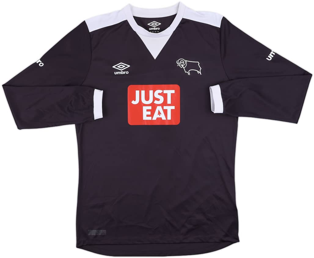 2015-16 Derby County Away L/S Shirt - 10/10 - (M)