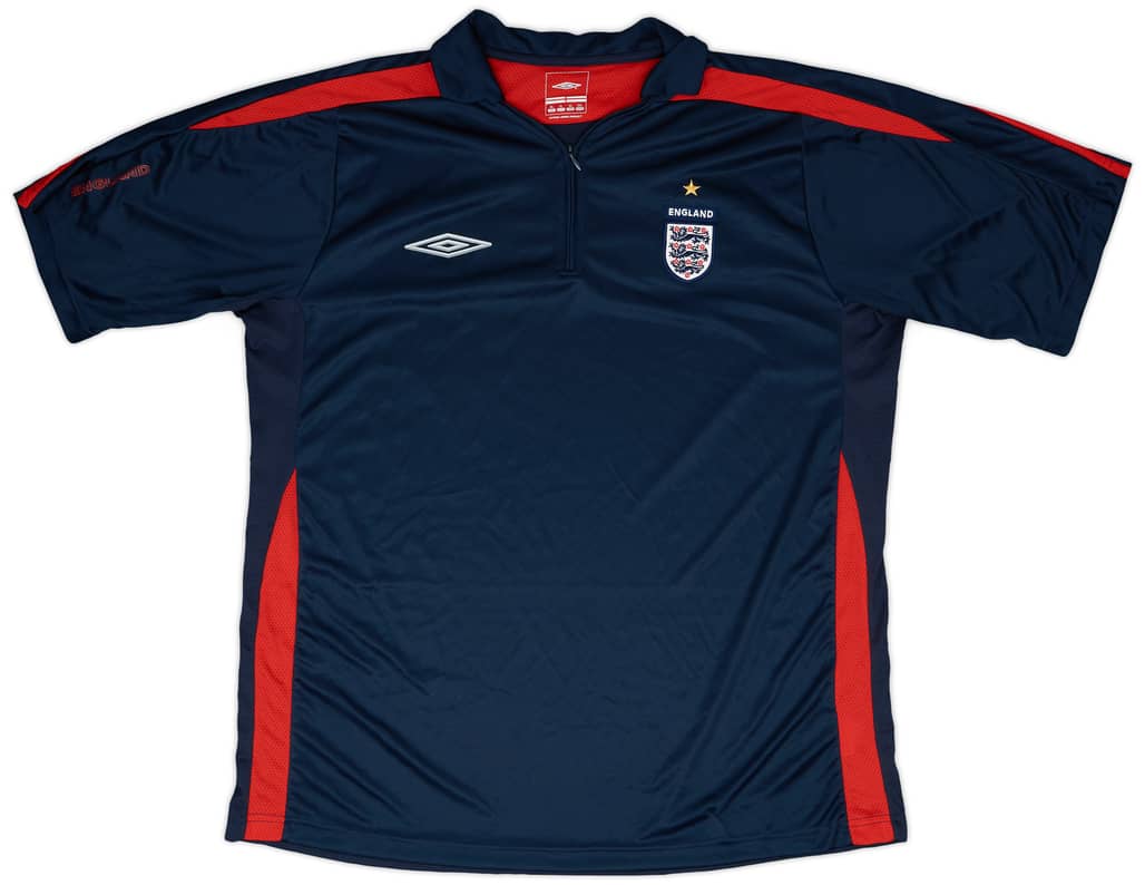 2003-05 England Umbro 1/4 Zip Polo Shirt - 8/10 - (XL)
