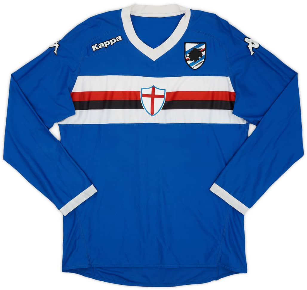 2010-11 Sampdoria Home L/S Shirt - 7/10 - (XL)