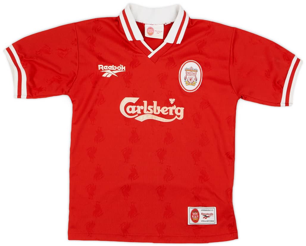 1996-98 Liverpool Home Shirt - 9/10 - (Y)