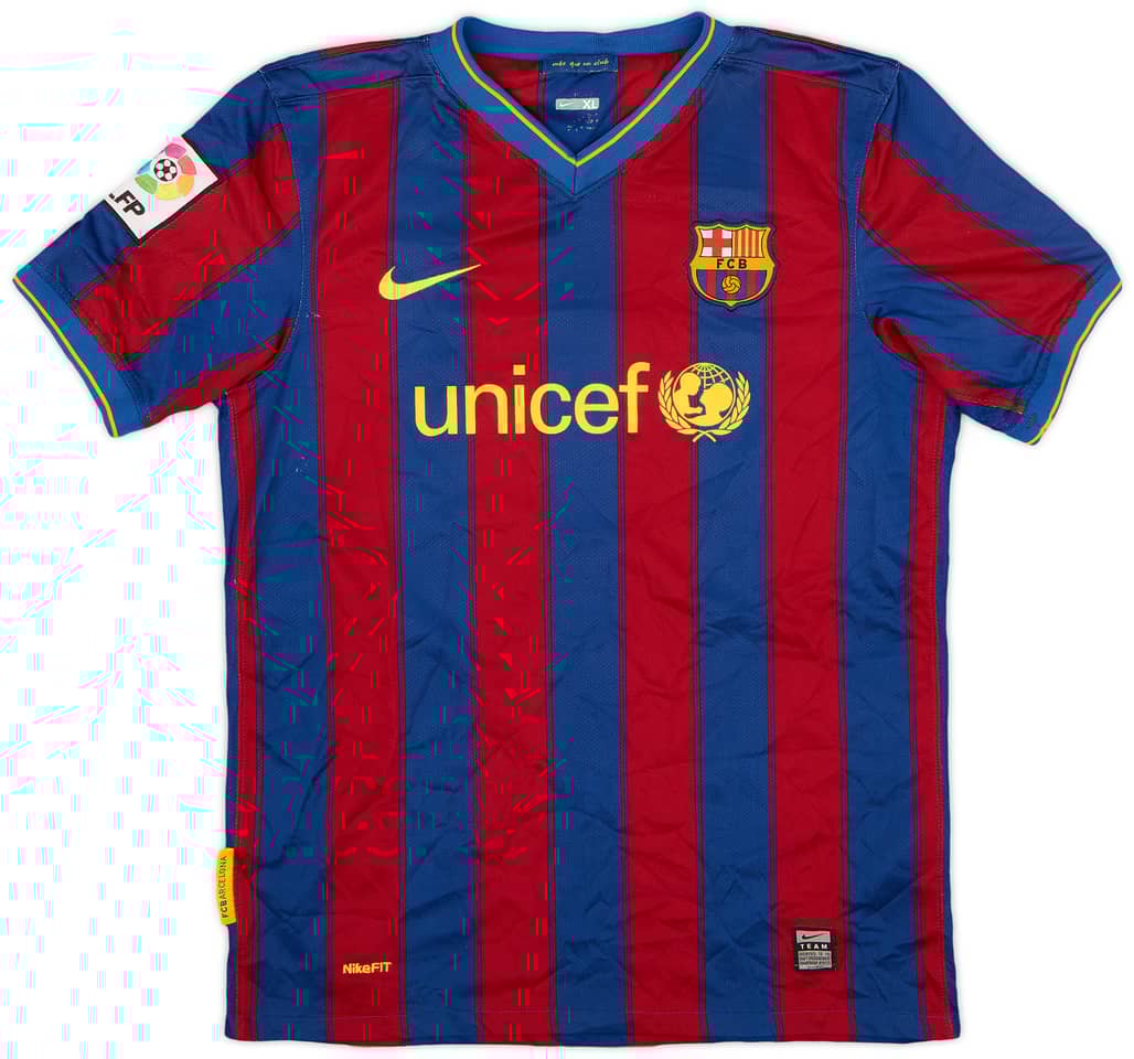 2009-10 Barcelona Home Shirt - 8/10 - (XL.Boys)