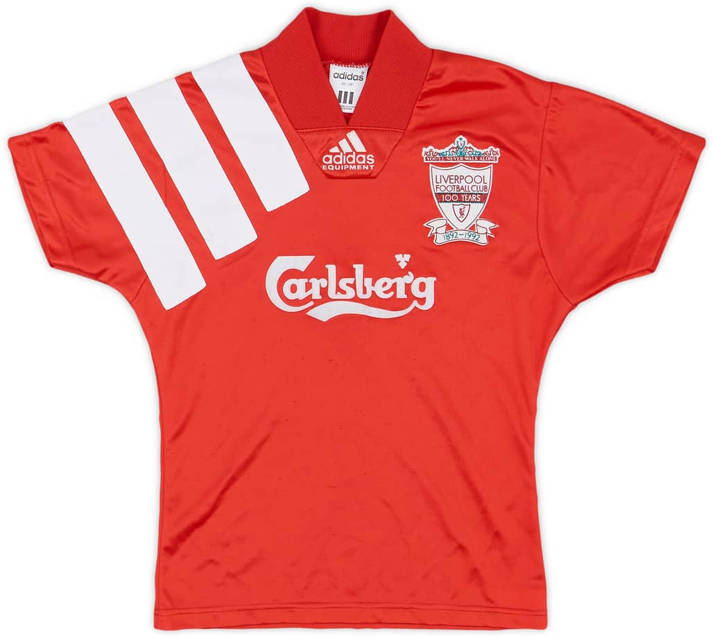 1992-93 Liverpool Centenary Home Shirt - 7/10 - (S.Boys)