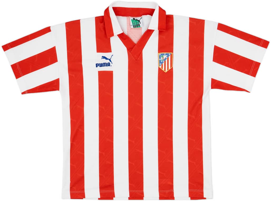 1992-93 Atletico Madrid Home Shirt - 7/10 - (L)