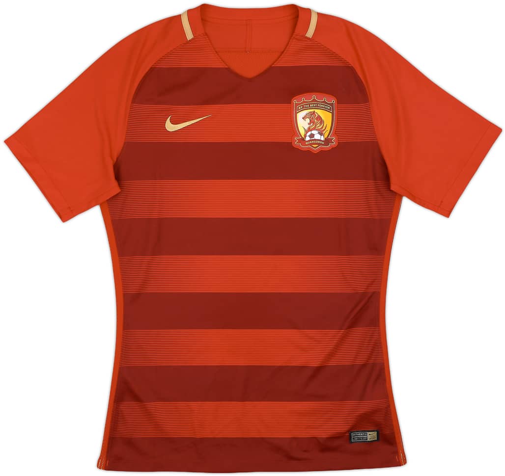 2017-18 Guangzhou Evergrande Authentic Home Shirt - 7/10 - (L)