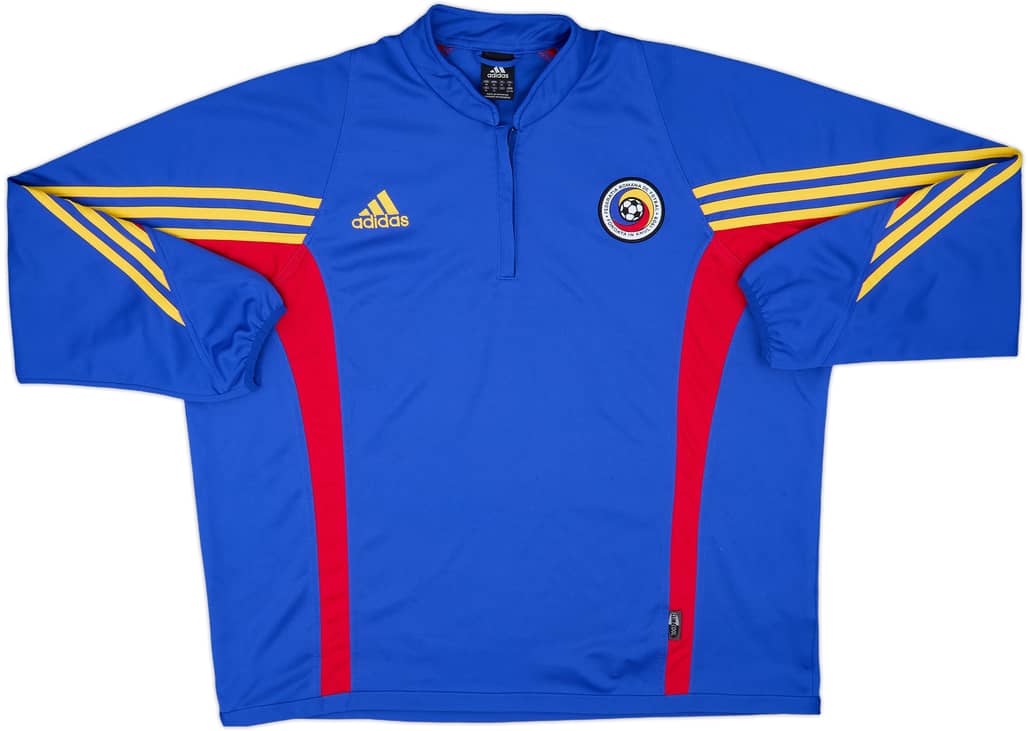 2004-05 Romania adidas 1/4 Zip Drill Top - 8/10 - (XL)