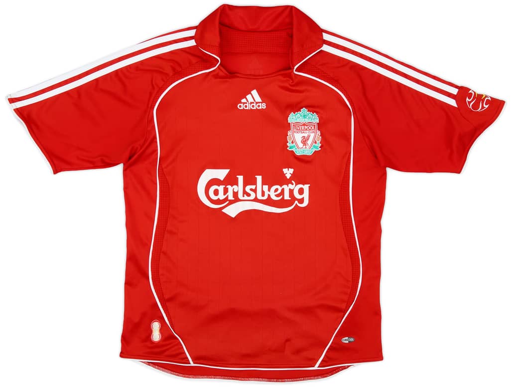 2006-08 Liverpool Home Shirt - 8/10 - (XL.Boys)