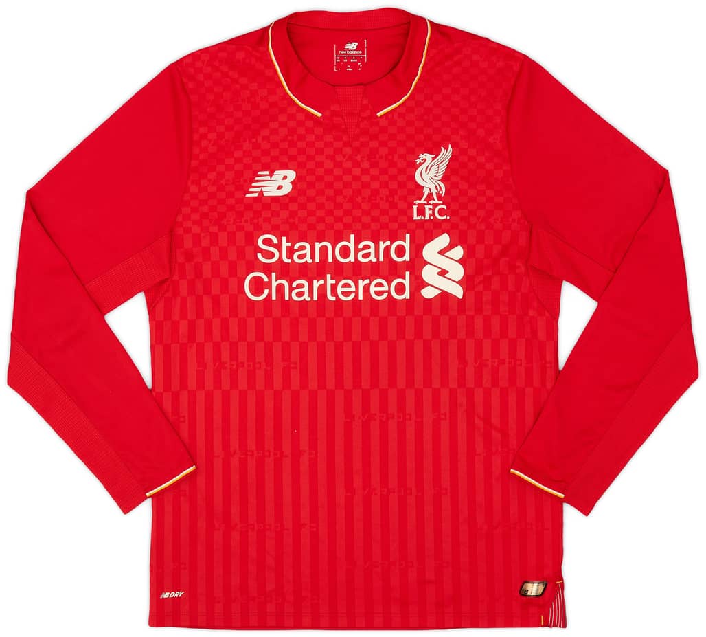 2015-16 Liverpool Home L/S Shirt - 7/10 - (S)