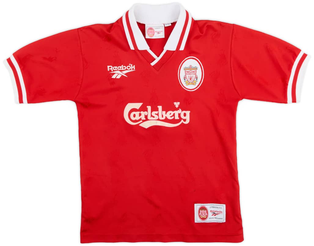 1996-98 Liverpool Home Shirt - 6/10 - (L.Boys)