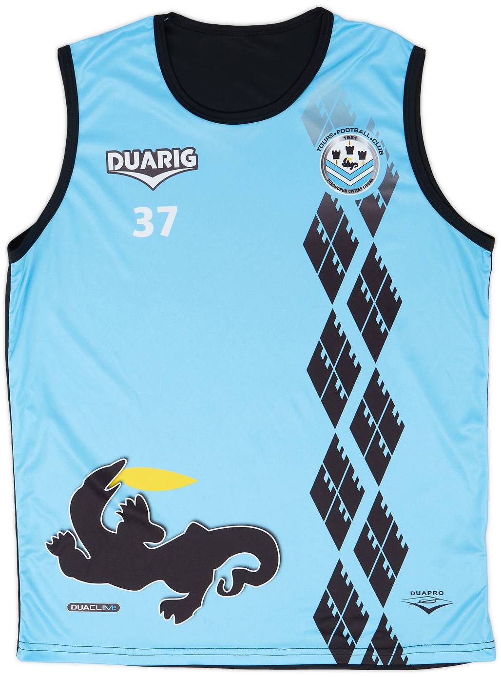 2011-12 Tours Duarig Player Issue Training Vest #37 - 8/10 - (M)