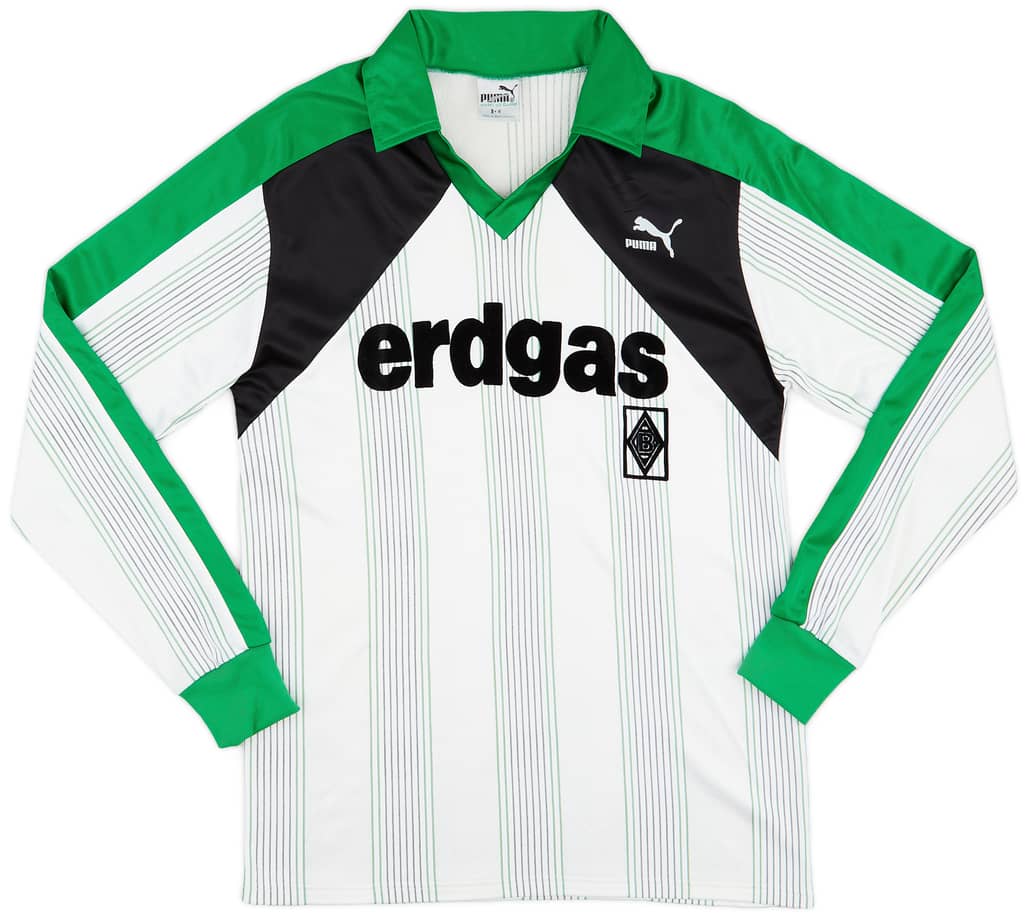 1987-89 Borussia Monchengladbach Home L/S Shirt - 9/10 - (S)