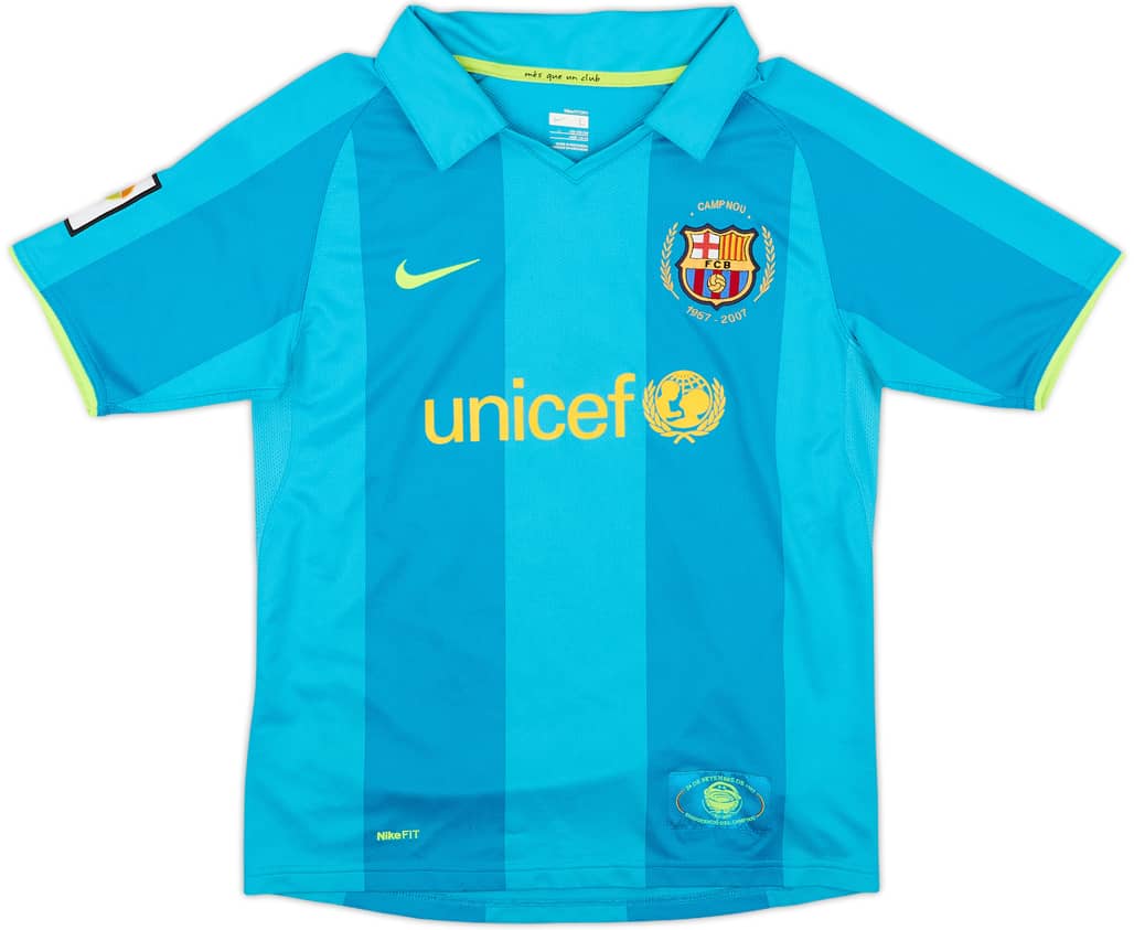 2007-09 Barcelona Away Shirt - 8/10 - (L.Boys)