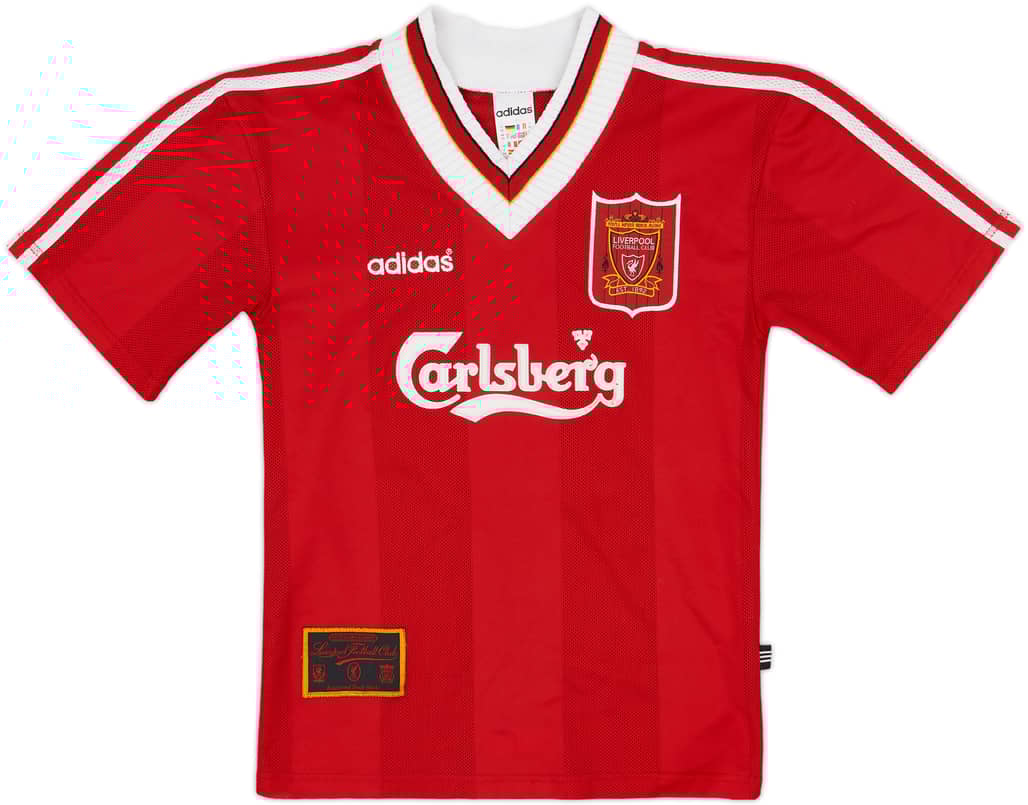 1995-96 Liverpool Home Shirt - 7/10 - (L.Boys)