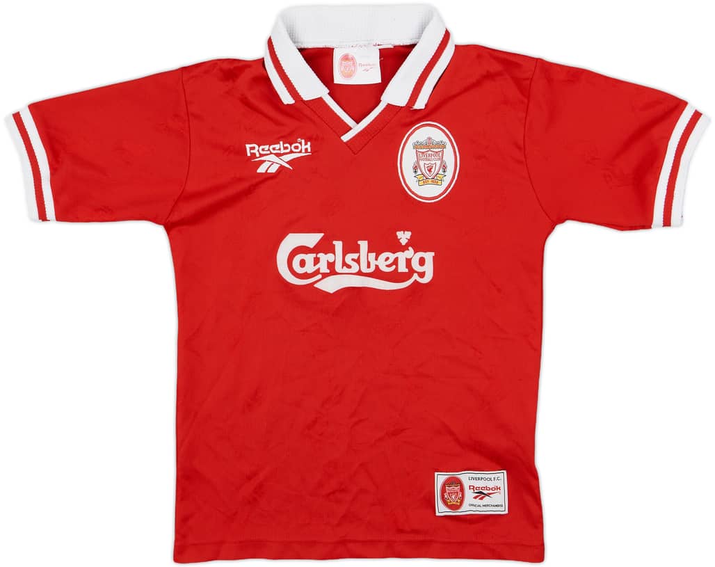 1996-98 Liverpool Home Shirt - 8/10 - (M.Boys)