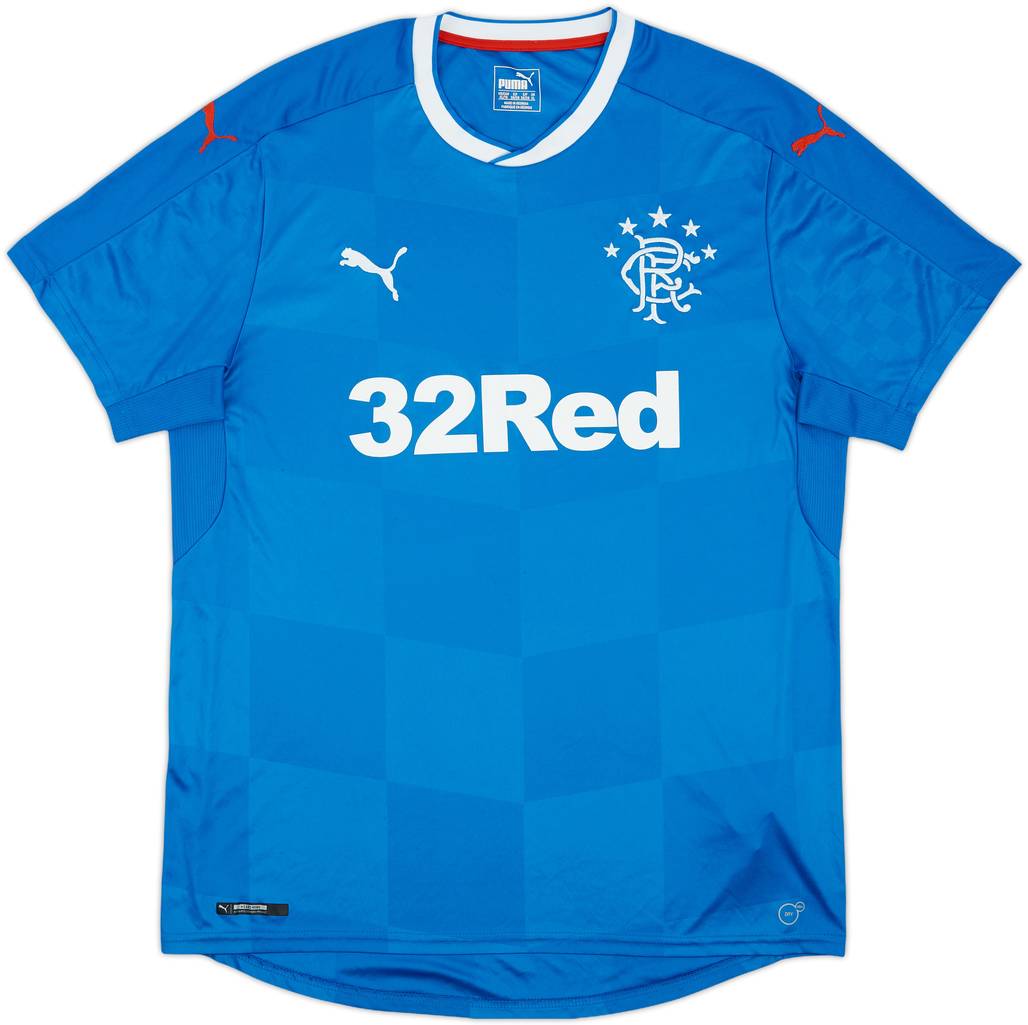 2016-18 Rangers Home Shirt - 8/10 - (XL)