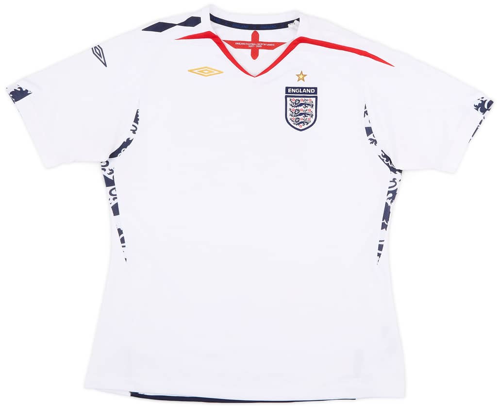 2007-09 England Home Shirt - 7/10 - (Women's L)