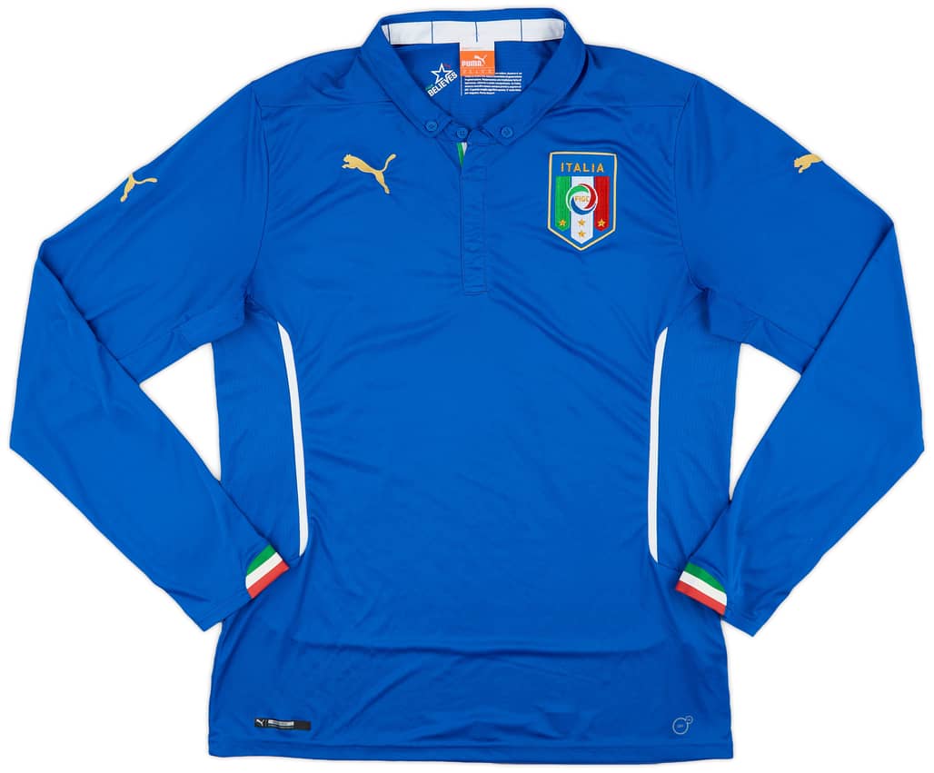 2014-15 Italy Home L/S Shirt - 9/10 - (XL)