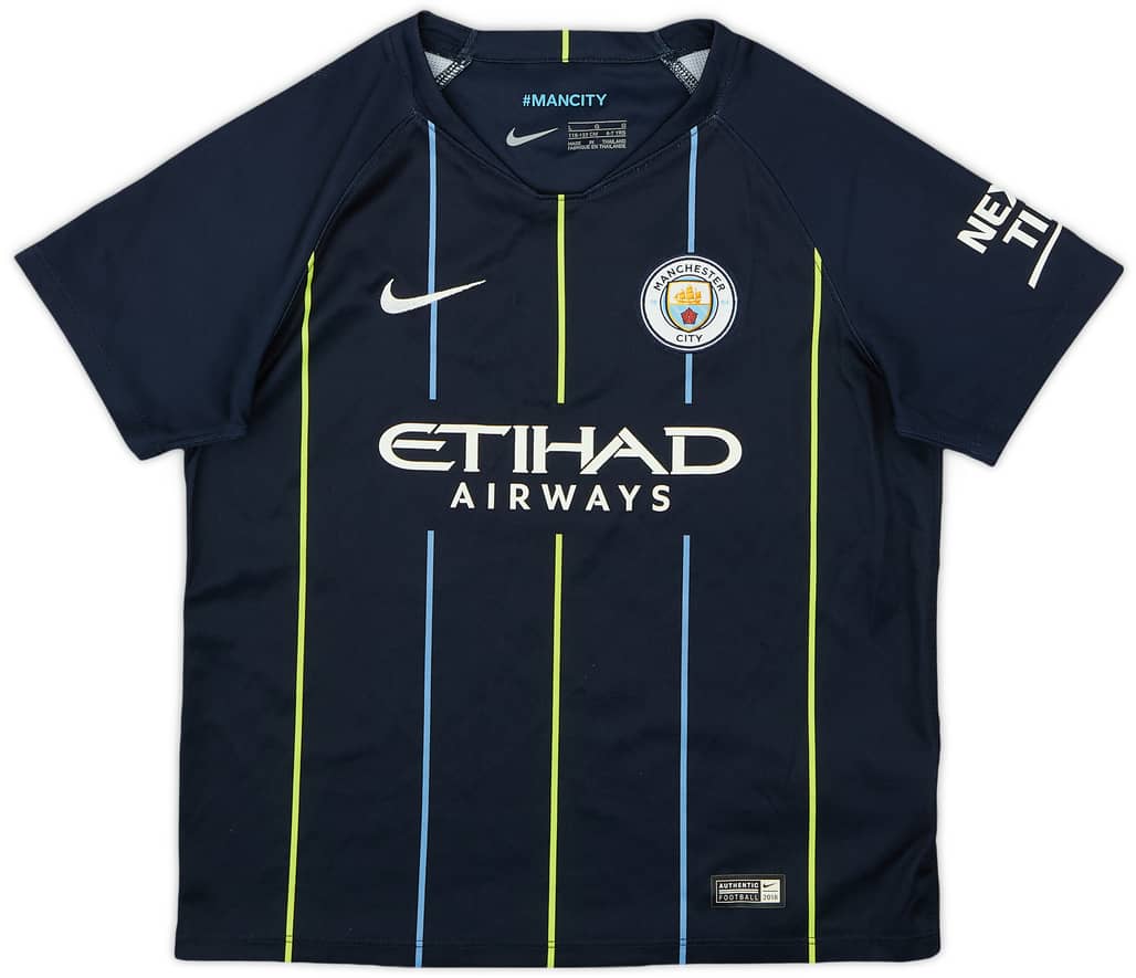 2018-19 Manchester City Away Shirt - 8/10 - (6-7 Years)