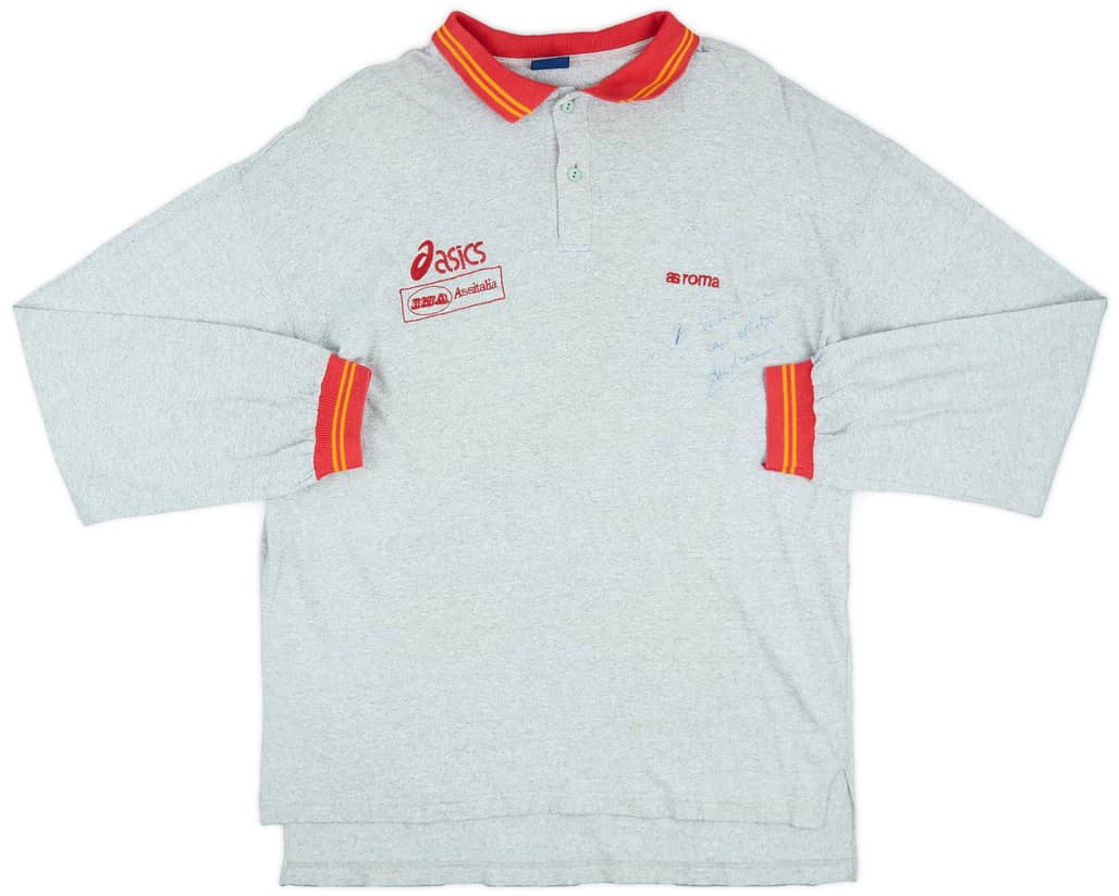 1994-95 Roma Asics Polo L/S Shirt - 7/10 - (L)