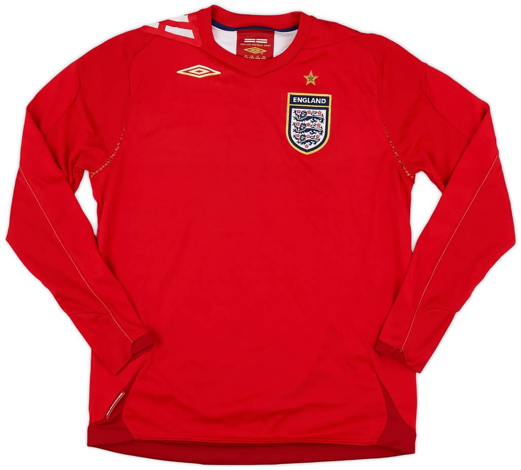 2006-08 England Away L/S Shirt - 8/10 - (L.Boys)