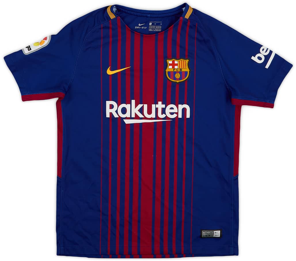 2017-18 Barcelona Home Shirt - 7/10 - (M.Boys)