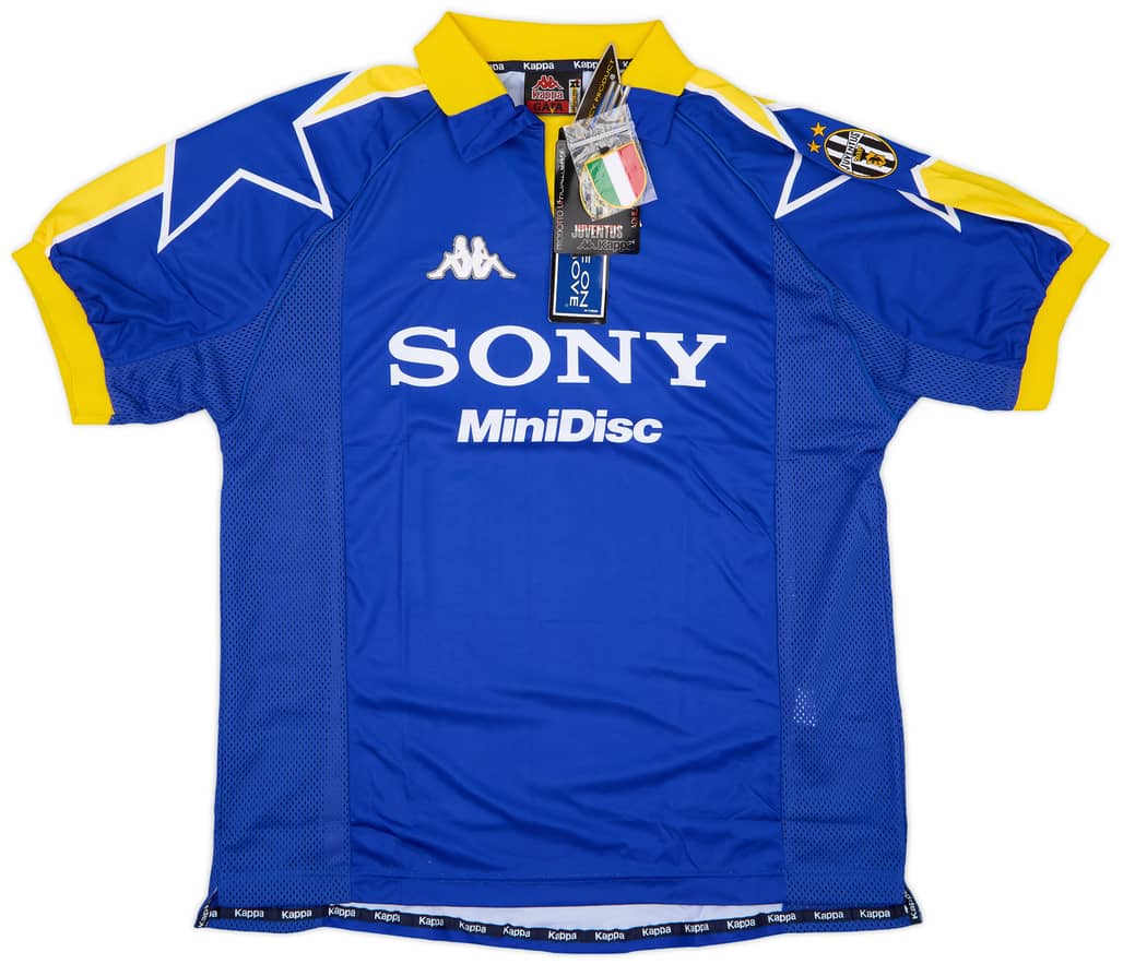 Zidane Juventus 1997 1998 UEFA Kappa Away Blue Jersey Shirt