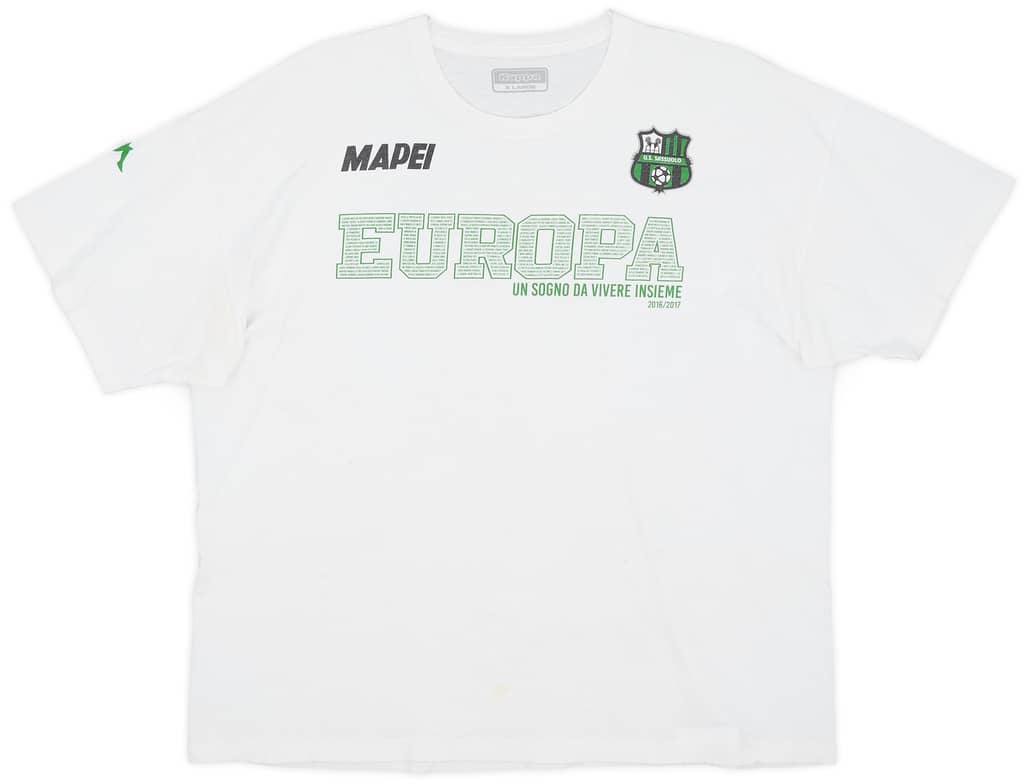 2016-17 Sassuolo Kappa Cotton Tee - 7/10 - (XL)