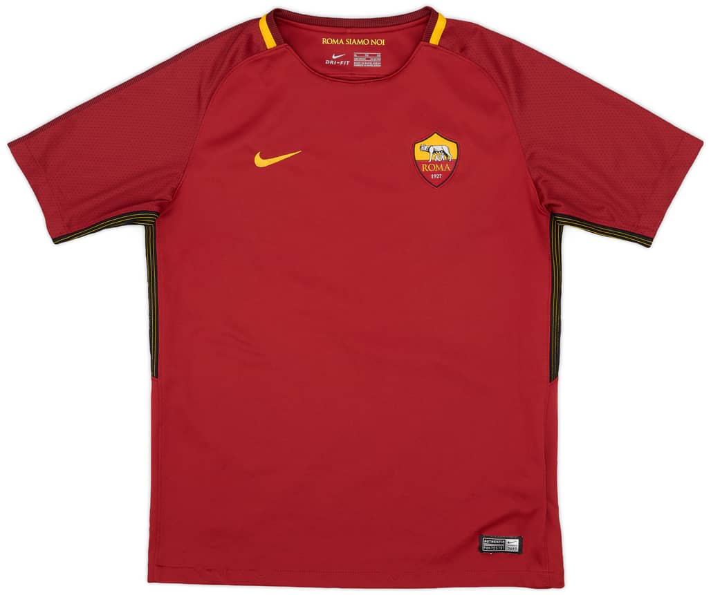 2017-18 Roma Home Shirt - 8/10 - (XL.Boys)