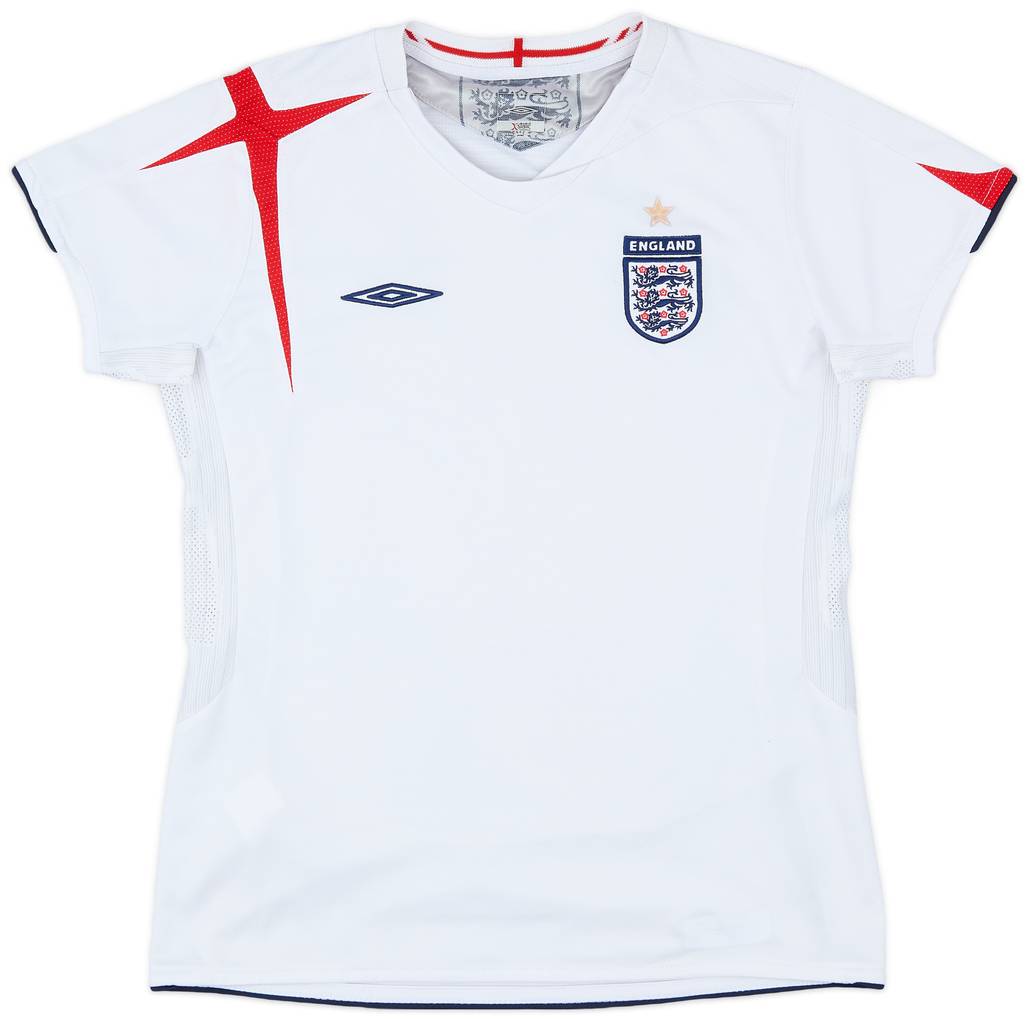 2005-07 England Home Shirt - 8/10 - (Women's M)