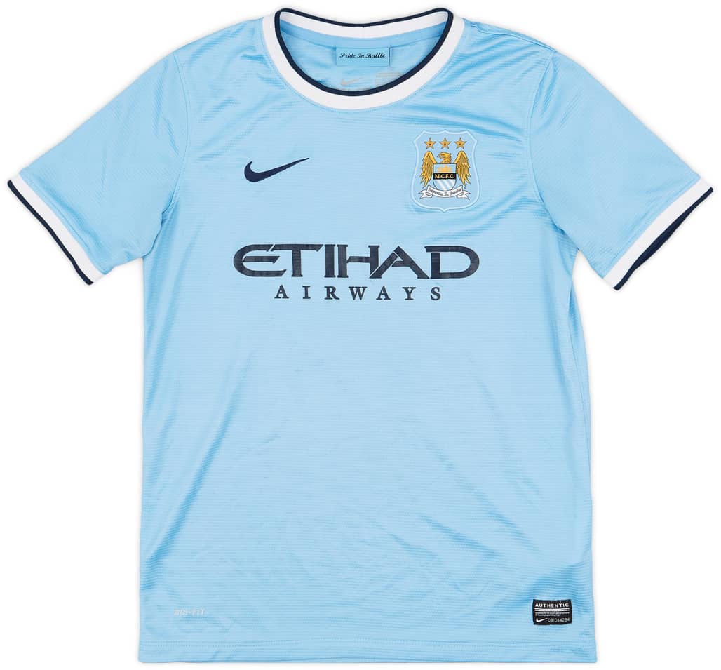 2014-15 Manchester City Home Shirt - 8/10 - (L.Boys)