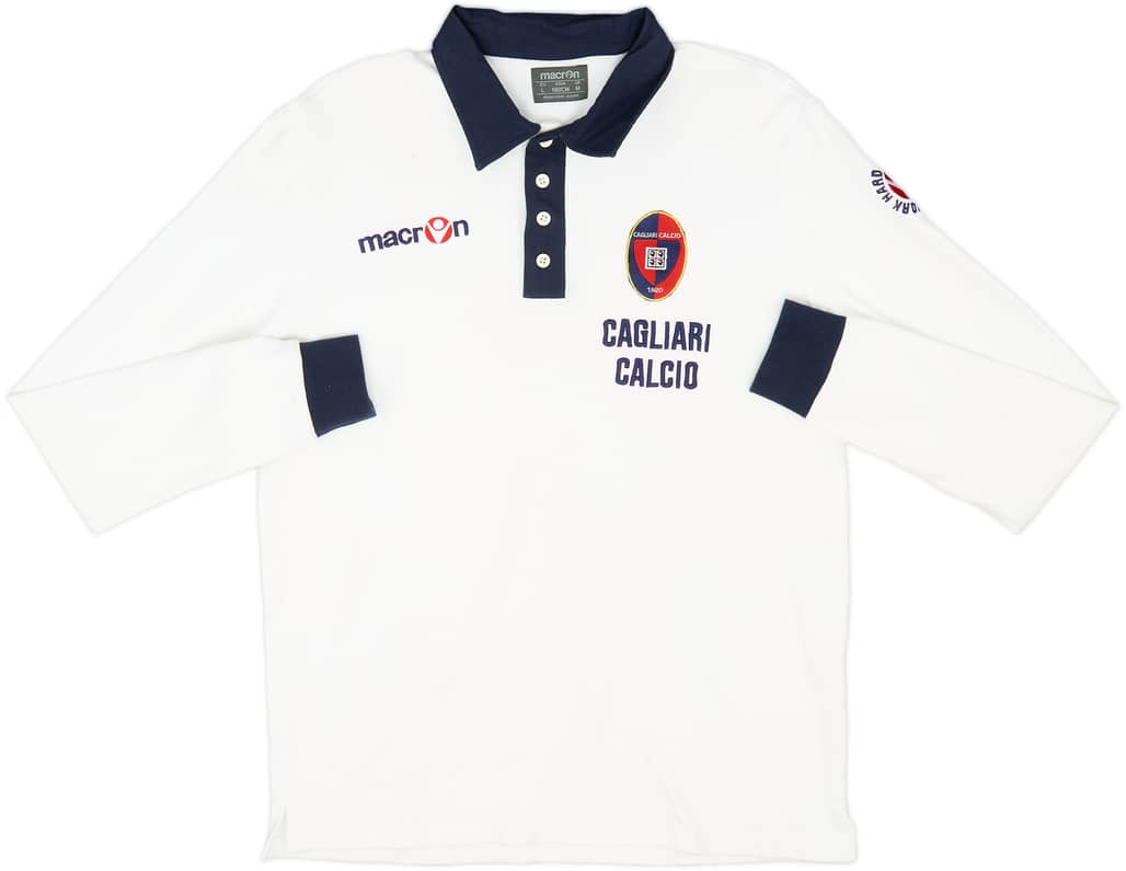 2009-10 Cagliari Macron Polo L/S Shirt - 5/10 - (M)