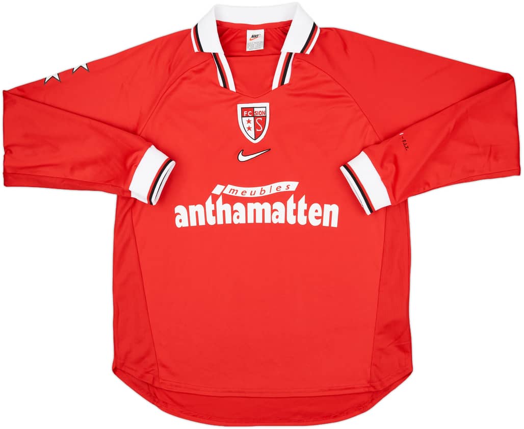 1998-00 FC Sion Player Issue Away L/S Shirt - 8/10 - (XL)