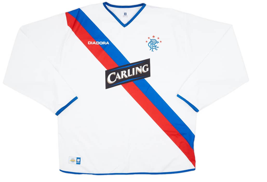 2004-05 Rangers Away L/S Shirt - 8/10 - (XXL)