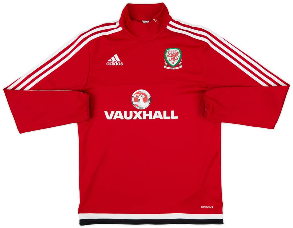 2015-16 Wales adidas 1/4 Zip Drill Top - 8/10 - (S)