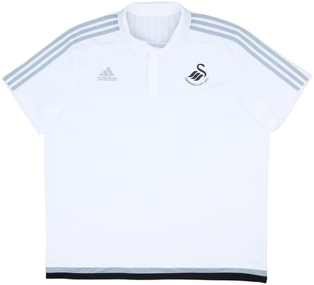 2015-16 Swansea adidas Polo Shirt - 9/10 - (XXL)