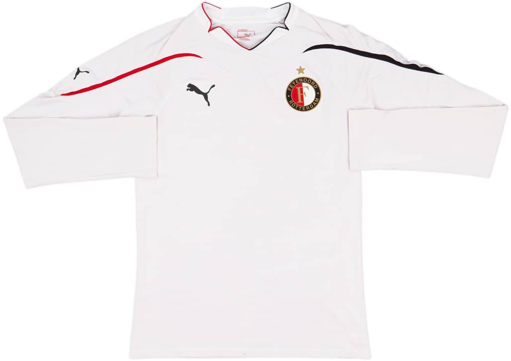 2010-11 Feyenoord Authentic Away L/S Shirt - 4/10 - (M)