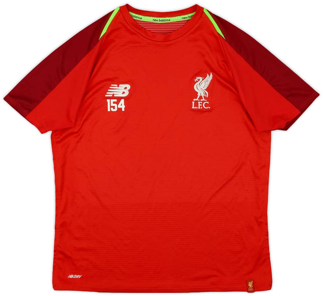 2018-19 Liverpool New Balance Player Issue Training Shirt #154 - 8/10 - (L.Boys)