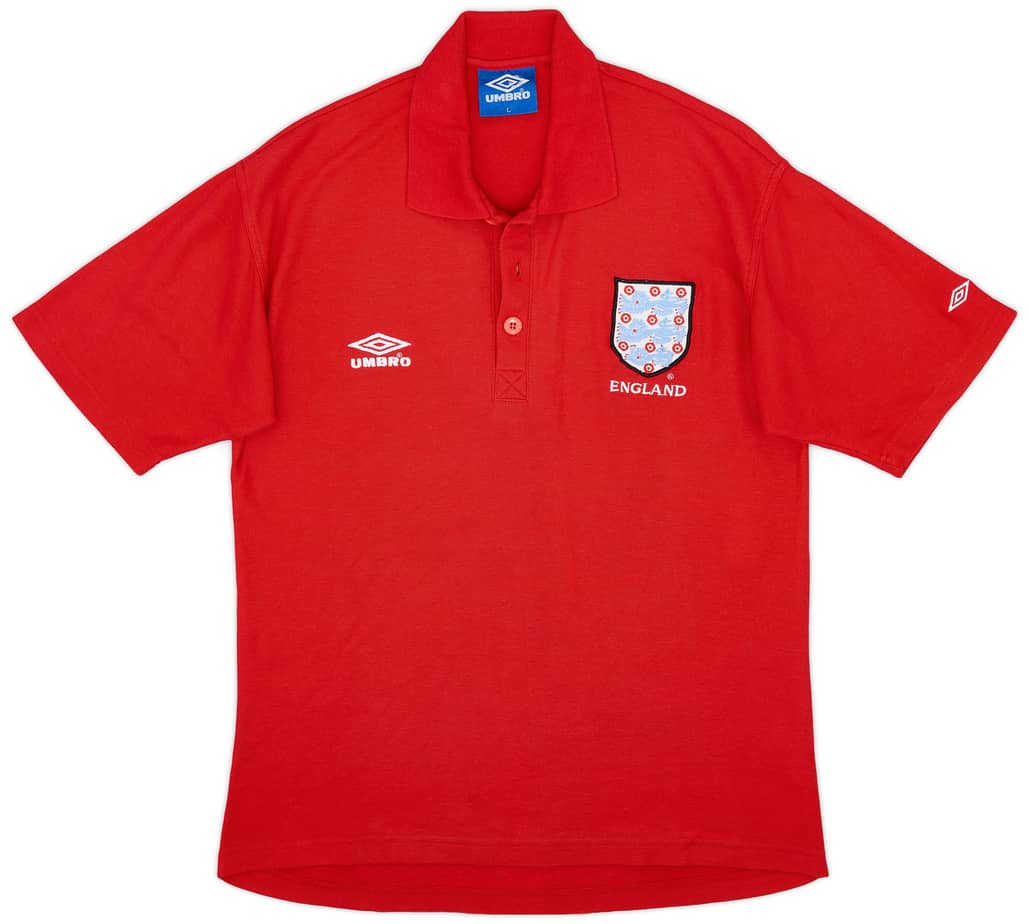 1995-97 England Umbro Polo Shirt - 9/10 - (L)