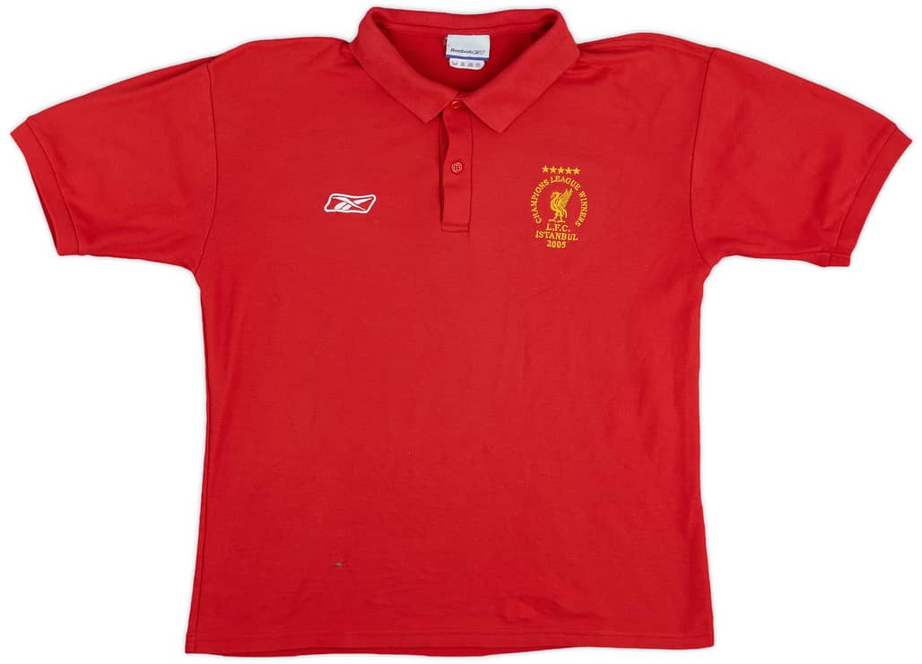 2005-06 Liverpool CL Winners Reebok Polo Shirt - 8/10 - (M)