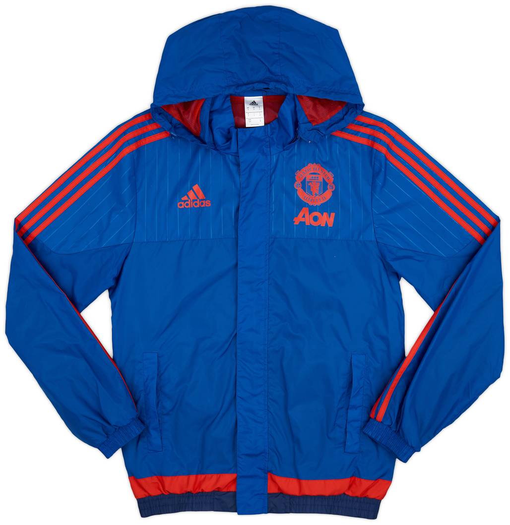 2015-16 Manchester United adidas Rain Jacket - 10/10 - (S)