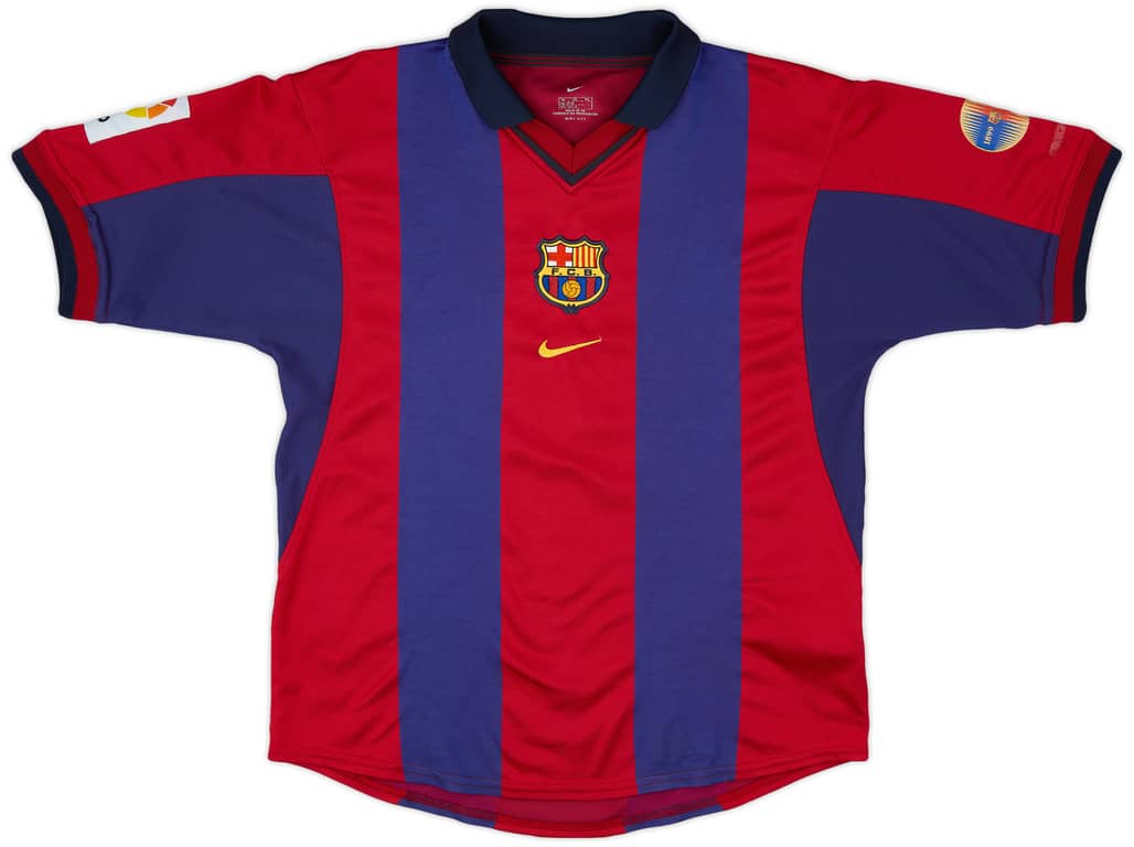 2000-01 Barcelona Home Shirt - 7/10 - (XL.Boys)