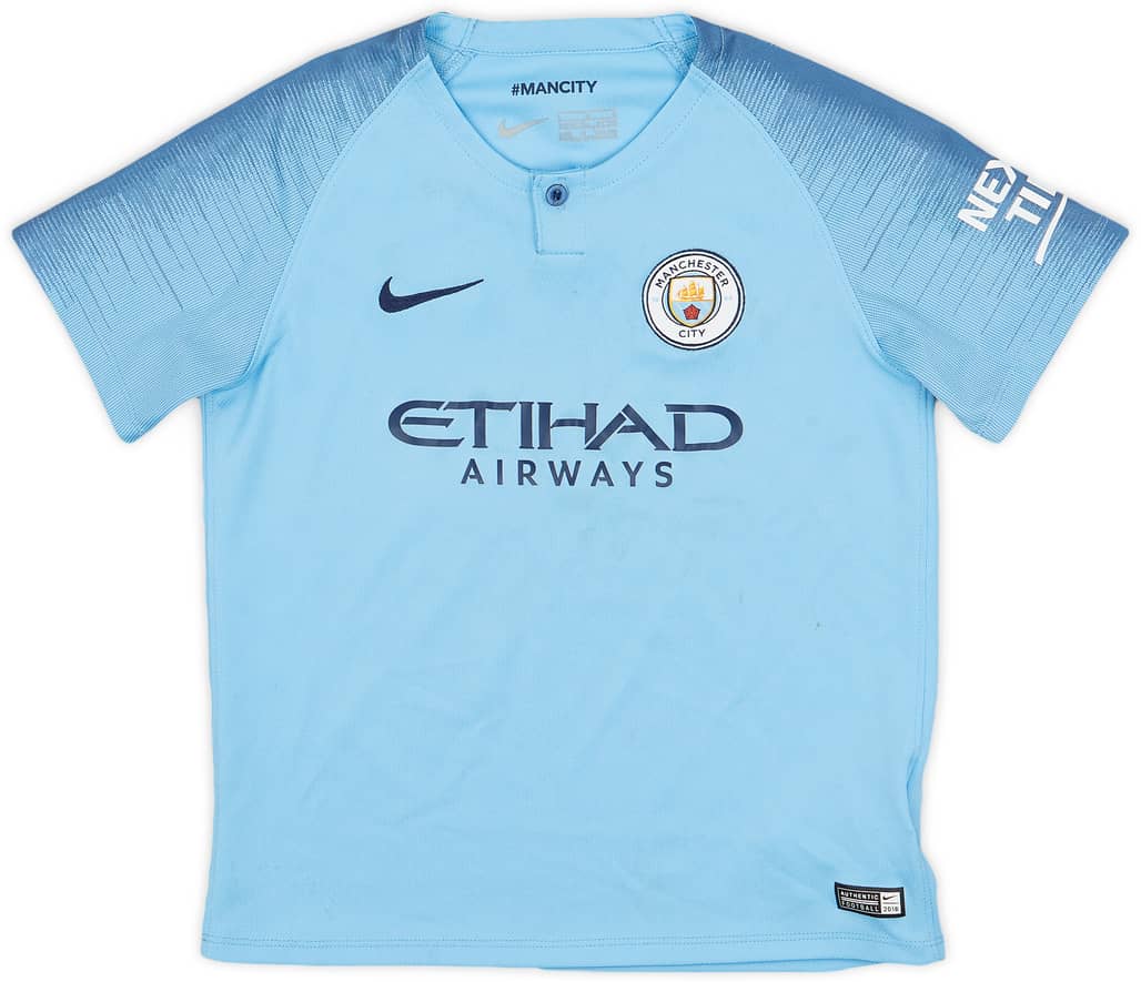 2018-19 Manchester City Home Shirt - 5/10 - (S.Boys)
