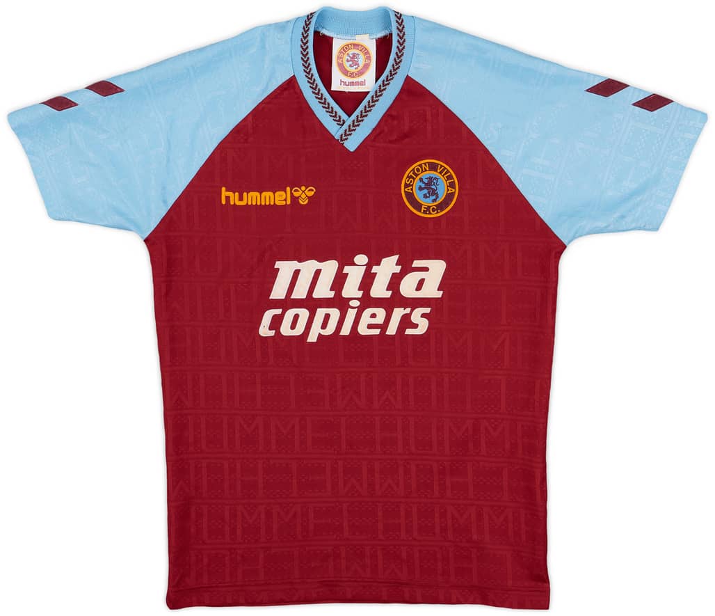1989-90 Aston Villa Home Shirt - 8/10 - (Y)
