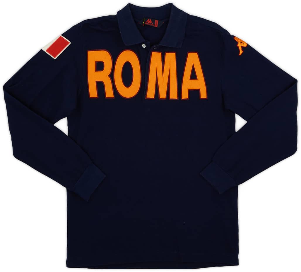 2008-09 Roma Kappa Polo L/S Shirt - 8/10 - (S)