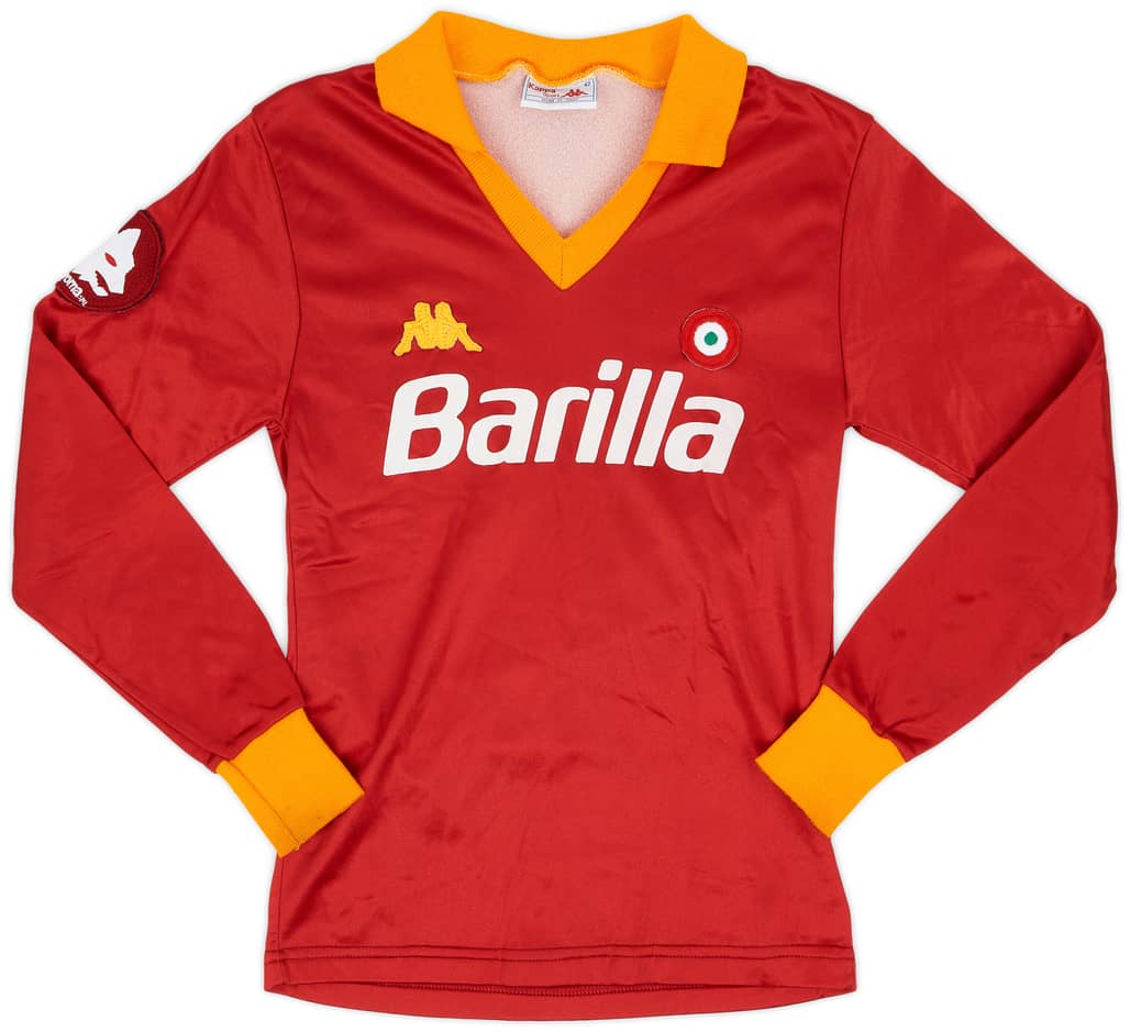 1984-85 Roma Home L/S Shirt - 9/10 - (M.Boys)