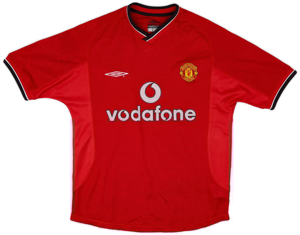 2000-02 Manchester United Home Shirt - 7/10 - (Y)
