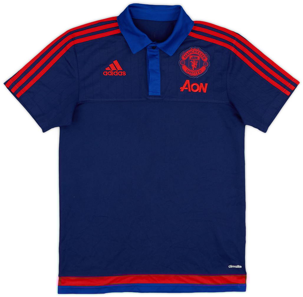 2015-16 Manchester United adidas Polo Shirt - 9/10 - (S)