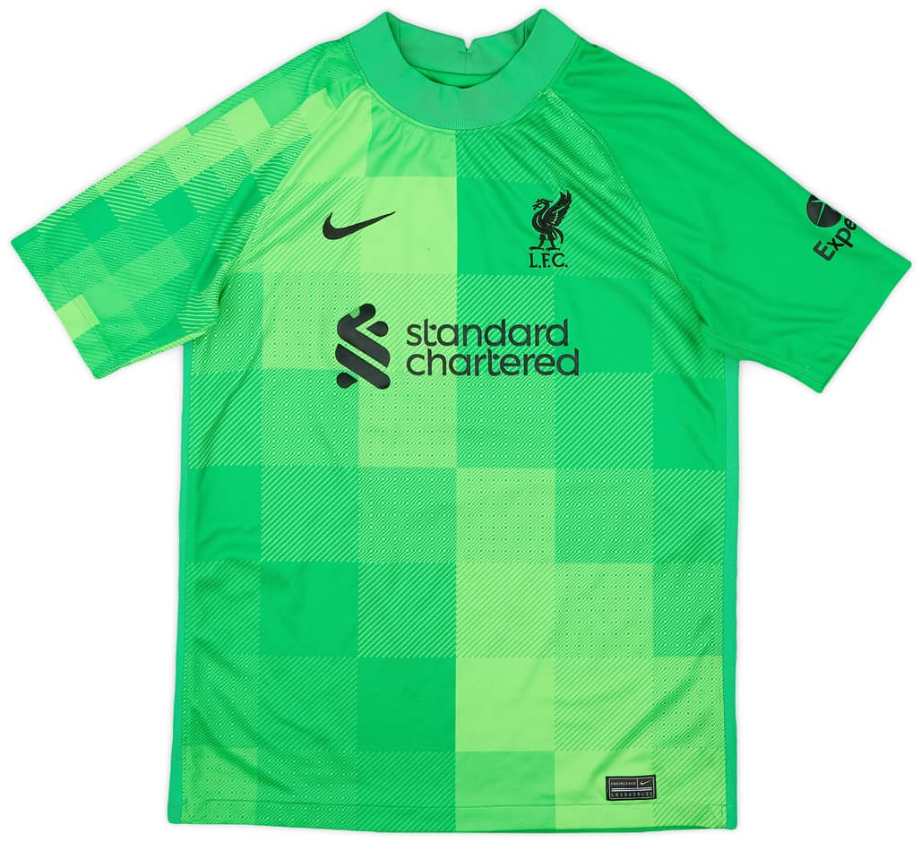 2021-22 Liverpool GK S/S Shirt - 9/10 - (XL.Boys)
